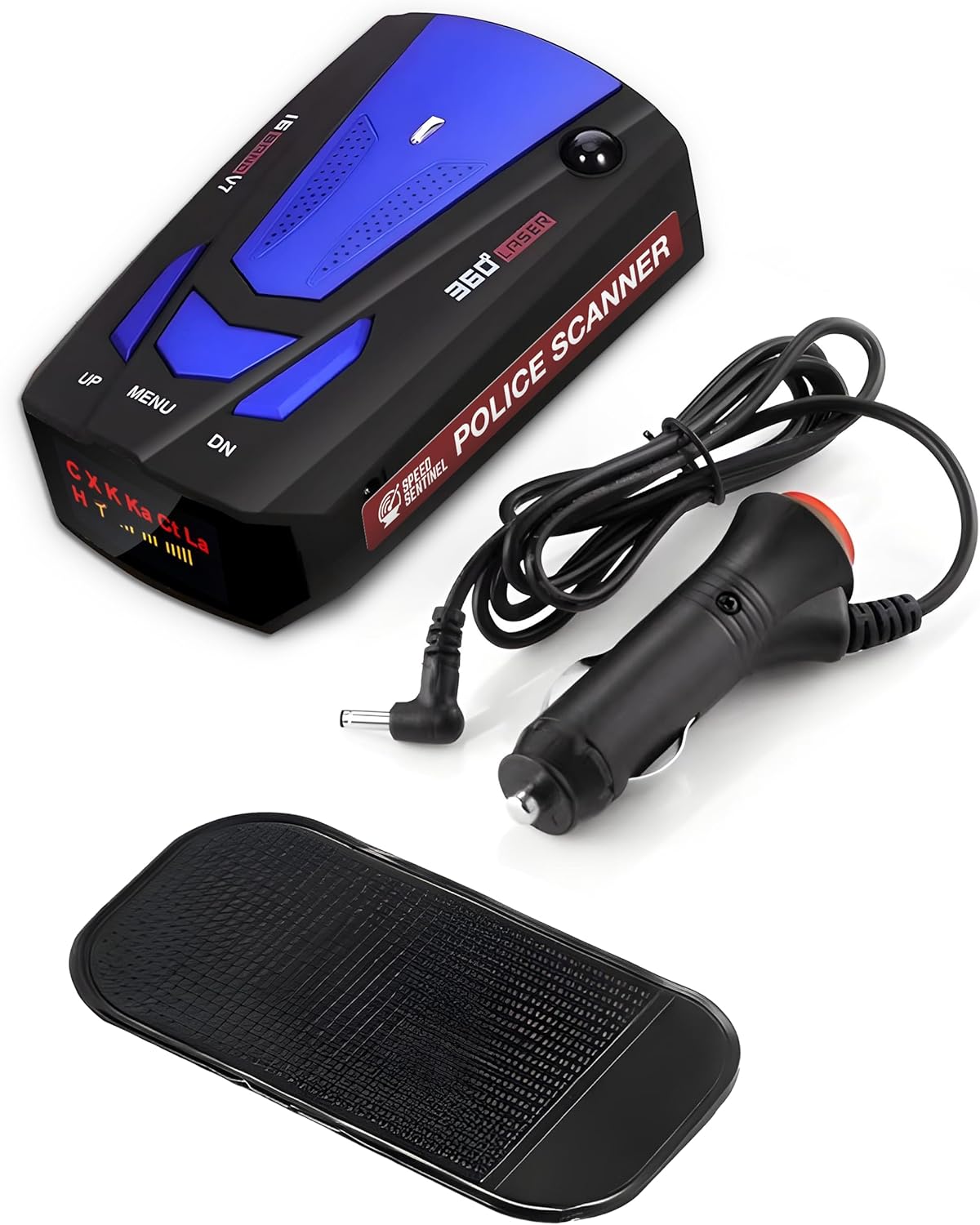 Speed Sentinel Radar Detector – 360° Police Speed Sentinel Radar Detectors for Cars with Voice Alerts, City & Highway Modes, False Alert Filtering VG-2 Immunity
