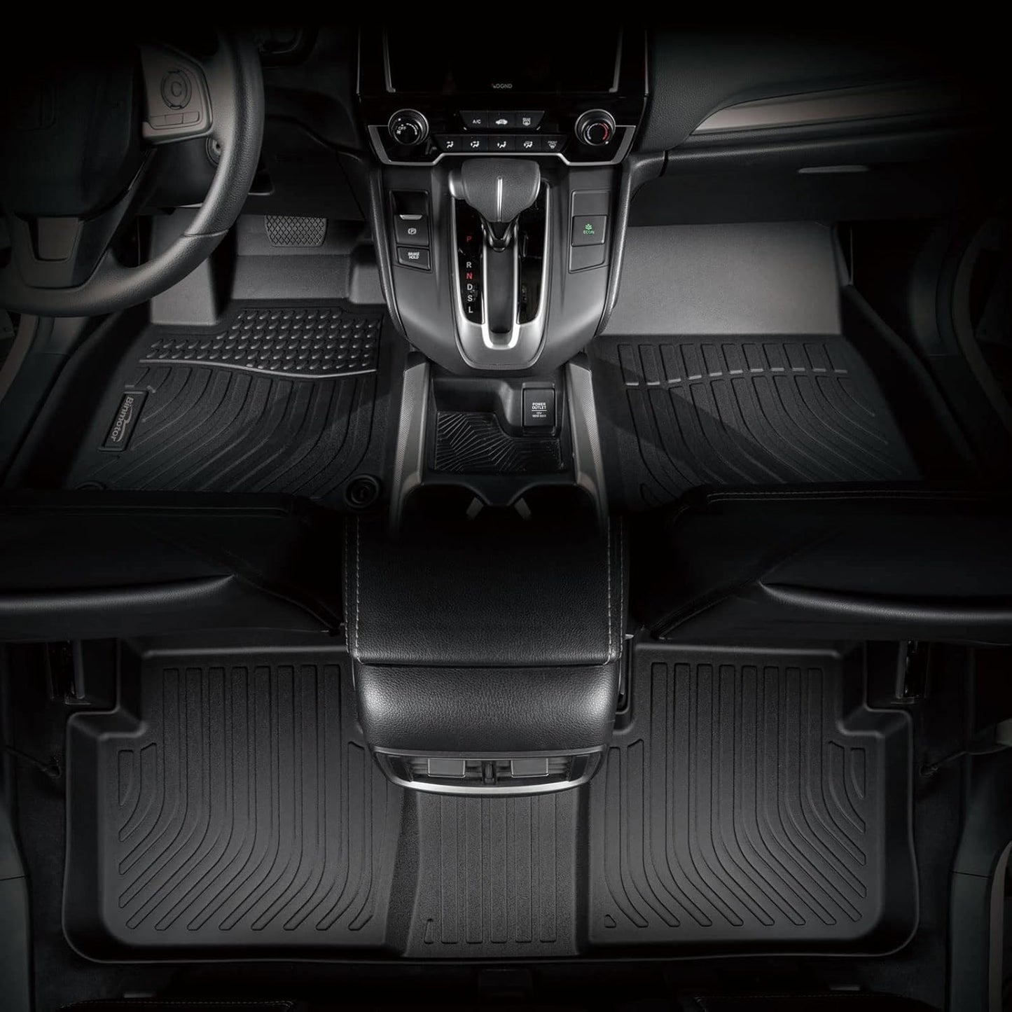 Binmotor-Floor Mats for Subaru Legacy/Outback 2020-2025, 2 Rows All Weather Car Mats, Waterproof TPE Rubber Liners for Subaru Legacy Accessories-Black