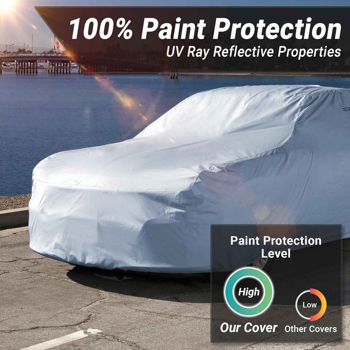 iCarCover Premium Car Cover for 1977-1996 Chevy Caprice Wagon Heavy Duty Waterproof All-Weather Automobiles Custom Fit Indoor Outdoor UV Snow Protection Covers with Straps and Bag