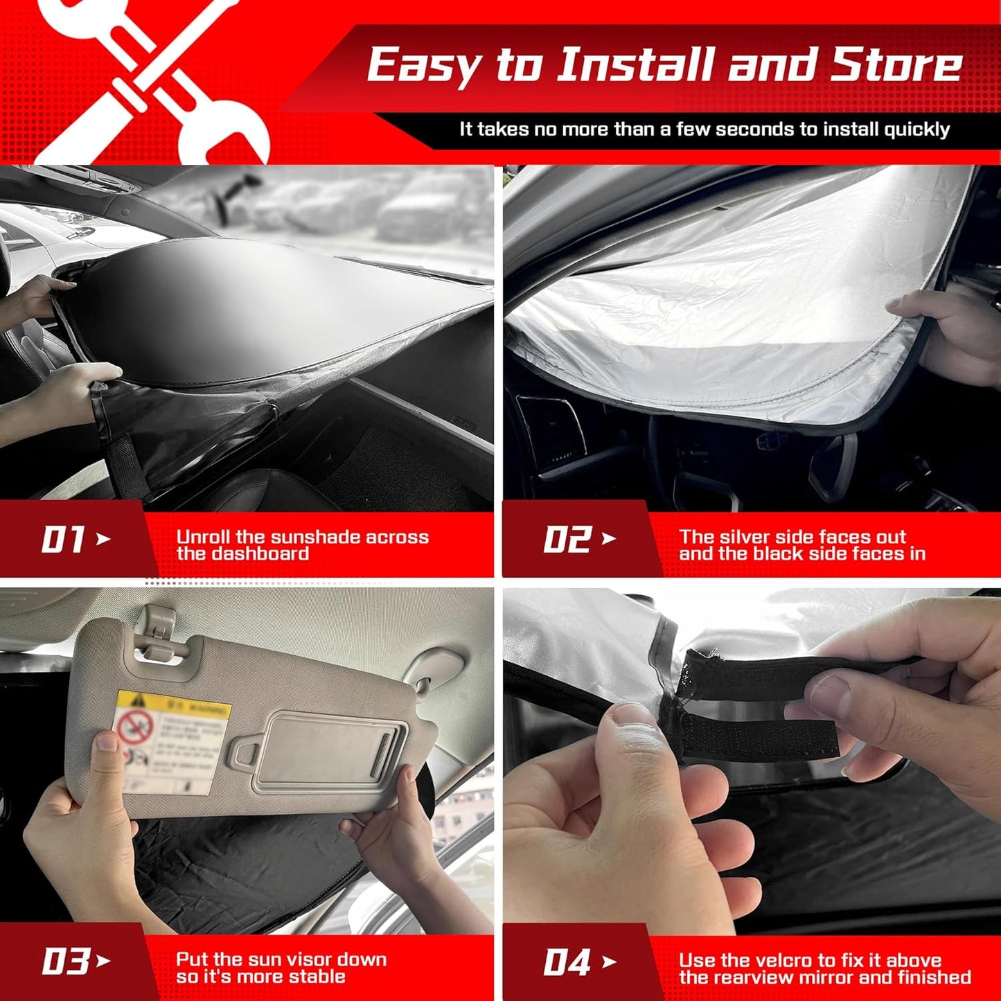 ARISMOTOR Windshield Sun Shade for Kia Carnival 2022-2025 2026, Custom Fit Foldable Front Window Sunshade Sun Visor Protector, Block UV Rays Keep Your Car Cooler
