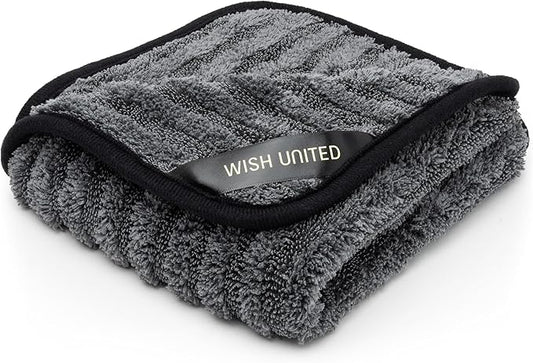 High Absorbency Weavy Microfiber Car Detailing Soft Drying Towel 1200gsm (1pack, 13.7"x13.7")