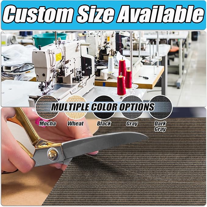 Amagenix 90% Shade Fabric 11'X 23' Mocha Sun Shade Cloth with Grommets for Pergola Replacement Shade Cover Canopy, Heavy Duty, Cable Zip Ties Included (We Customized)