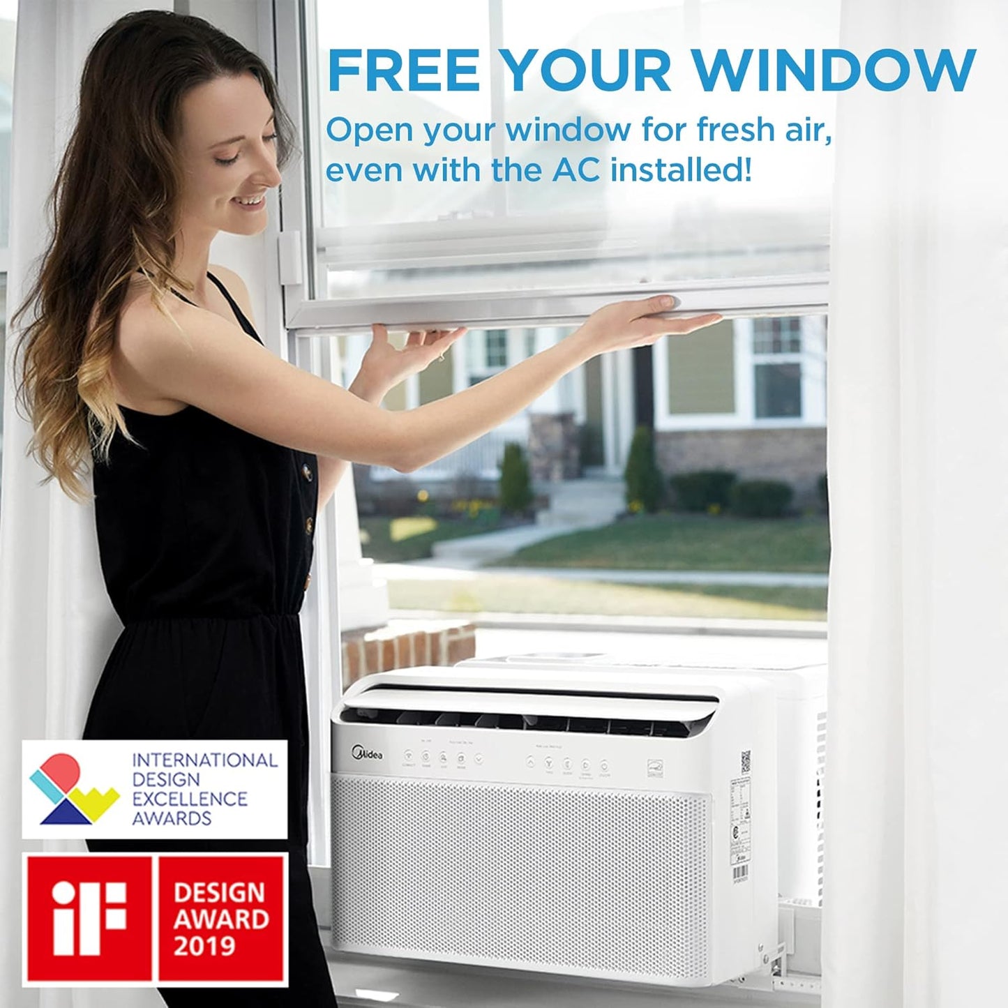 Midea MAW12V1QWT U-Shaped AC Window Air Conditioner