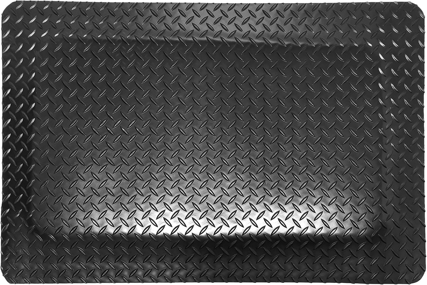 Rhino Mats, American Classic Diamond Anti-Fatigue Mats, Industrial Ergonomic Comfort Standing Mat for Work, Home, Garage, Office, Kitchen or Anywhere (Black 1" Thick, 2 FT. x 8 FT.)