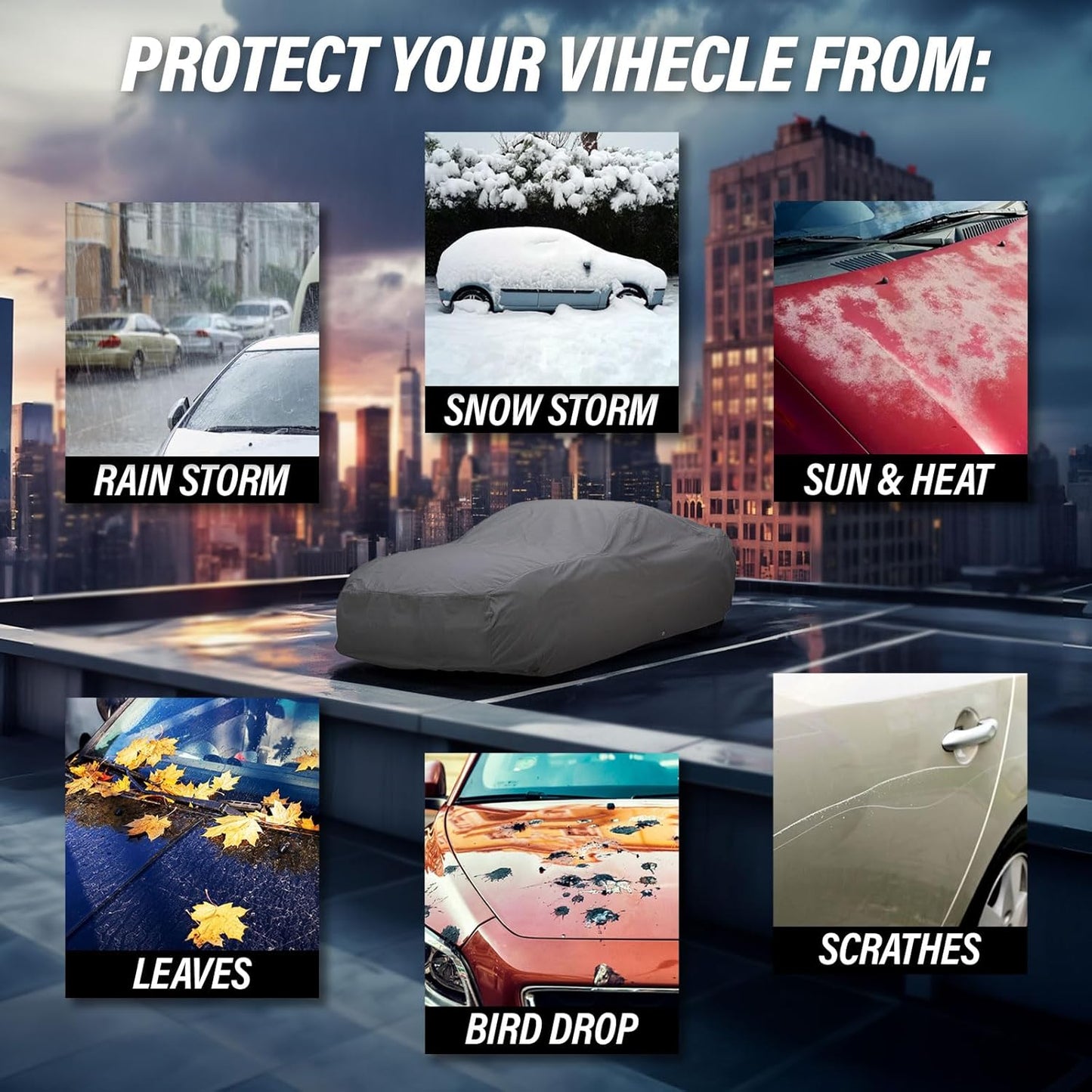 Supreme Full Car Cover - Semi Custom Fit for Nomad 1955-1957 Wagon 2-Door | All-Weather Protection: Waterproof, Dustproof, Windproof, UV-Resistant | Includes Accessories