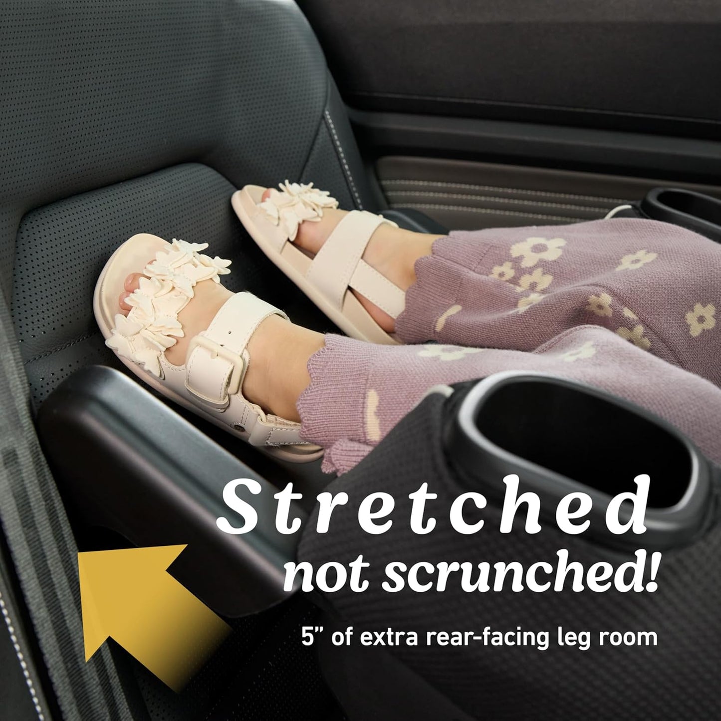 Graco Extend2Fit Convertible Baby Car Seat, Rear and Forward Facing, Adjustable Extension Panel for Extra Legroom, Kenzie