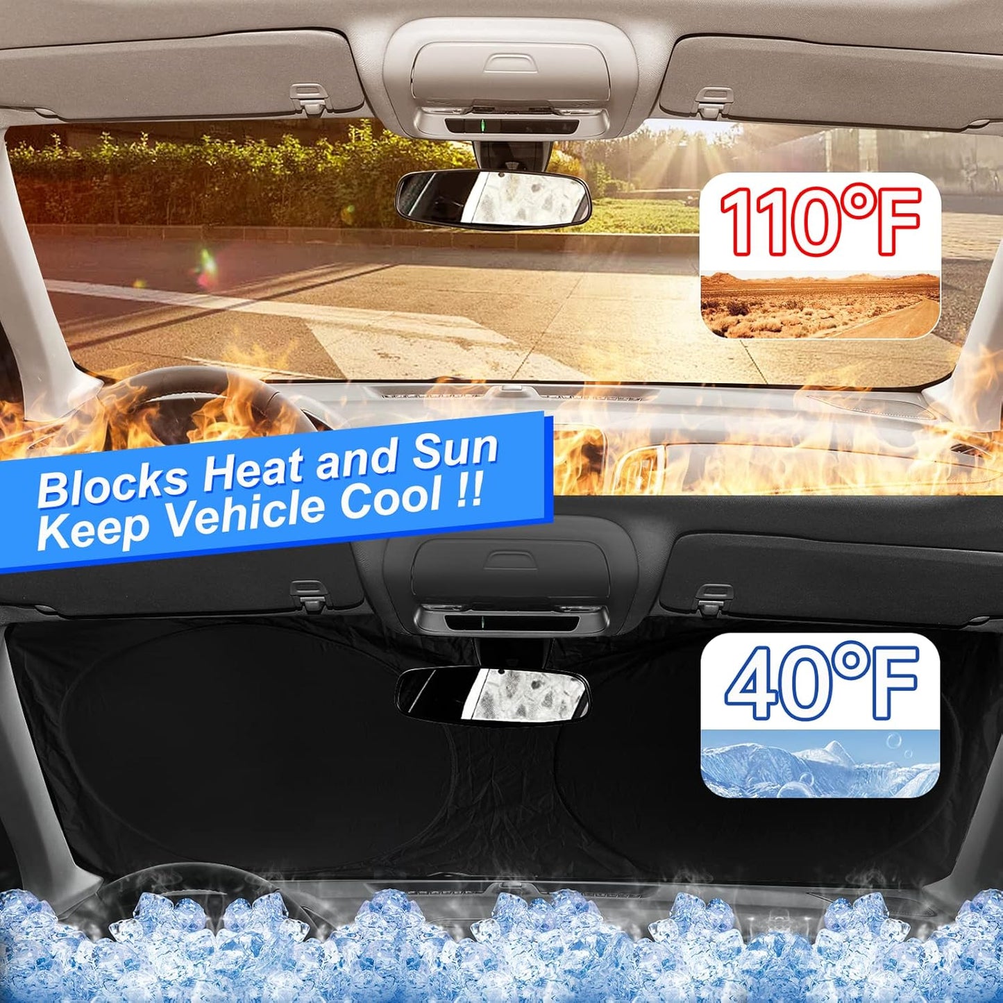 Custom Fit 2019-2024 2025 Subaru Forester SUV, Crossover, Base, Premium, Sport, Limited Sun Visor Accessories Sun Shade Sunshade Windshield Cover, Window Shade for Forester Blocks UV Protector Shield