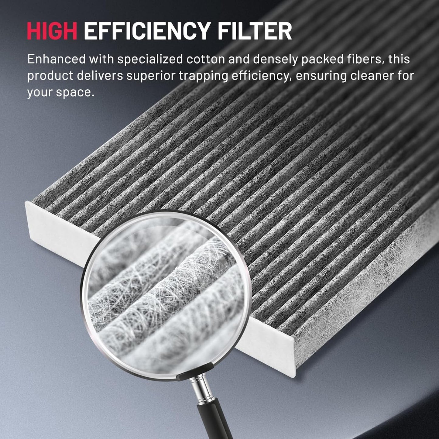 BDFHYK Cabin Air Filter with Activated Carbon Compatible with Ford Explorer 2011-2019, Flex 2009-2019, Taurus 2015-2019, Compatible with Lincoln MKT 2010-2019, MKS 2010-2016, Replace# CF11176
