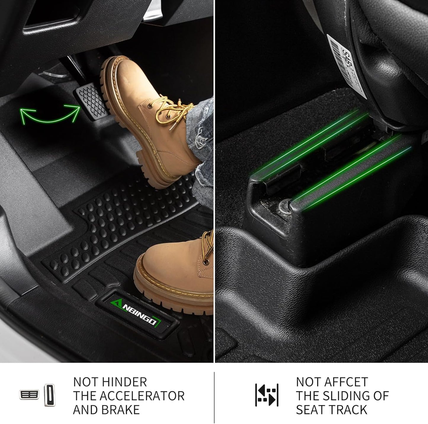 ANBINGO®-Floor Mats & Carao Liner Fits for 2025 2026 Chevy Equinox (Not for EV) & GMC Terrain,All Weather Equinox Car Mats TPE Rubber Set Cargo Liner for Chevy Equinox Accessories
