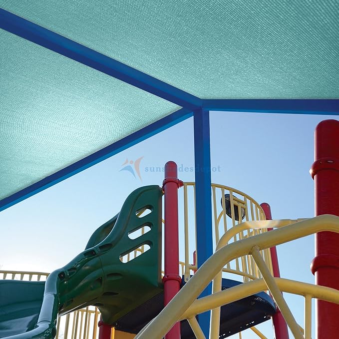 TANG Sun Shade Fabric Roll 8'x48' Shade Cloth for Garden Turquoise Green HDPE Mesh Shading Pergola Cover Replacement Canopy, 95% Blockage Sunshades for Outdoor Patio Backyard Plant
