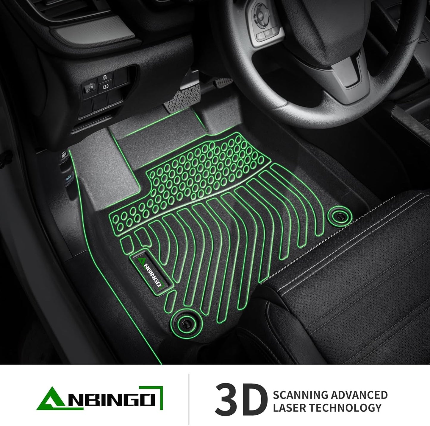 ANBINGO®-Floor Mats for Toyota Corolla 2008-2013, Corolla All Weather Car Mat, Corolla Floor Liner, TPE Rubber Liners for Corolla Accessories