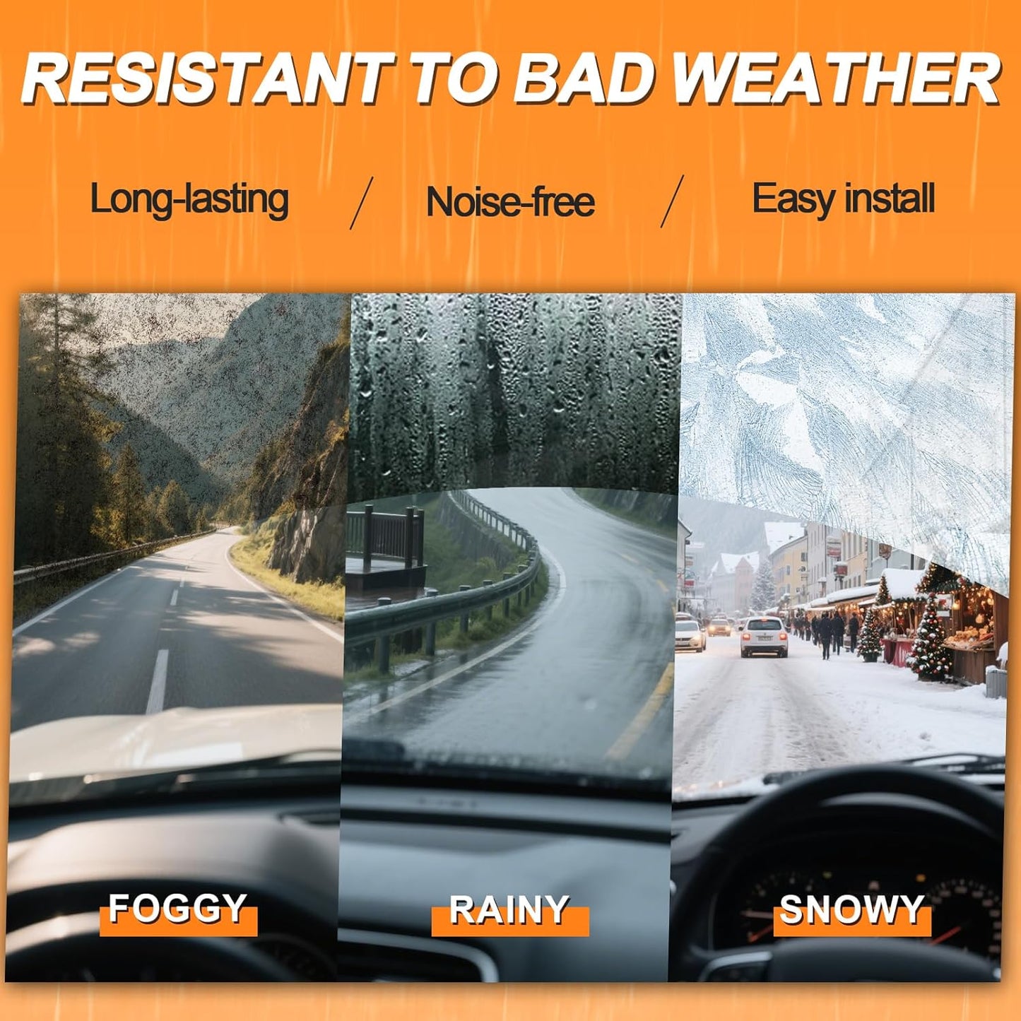 HULADAED® 26'' 20'' 12'' Windshield Wipers Replacement for Toyota Highlander 2019-2008 GX460 2023-2011,Silicone Front Rear Wiper blades for MY Car-All Weather & Quiet(3 PACK)
