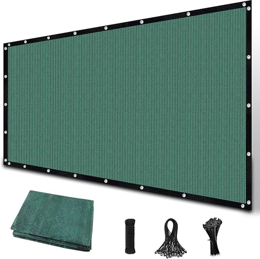 Amagenix 90% Sun Shade Cloth with Grommets, 12' x 12' Pergola Replacement Shade Cover Canopy Privacy Screen for Outdoor Patio Garden, Green (We Customized)