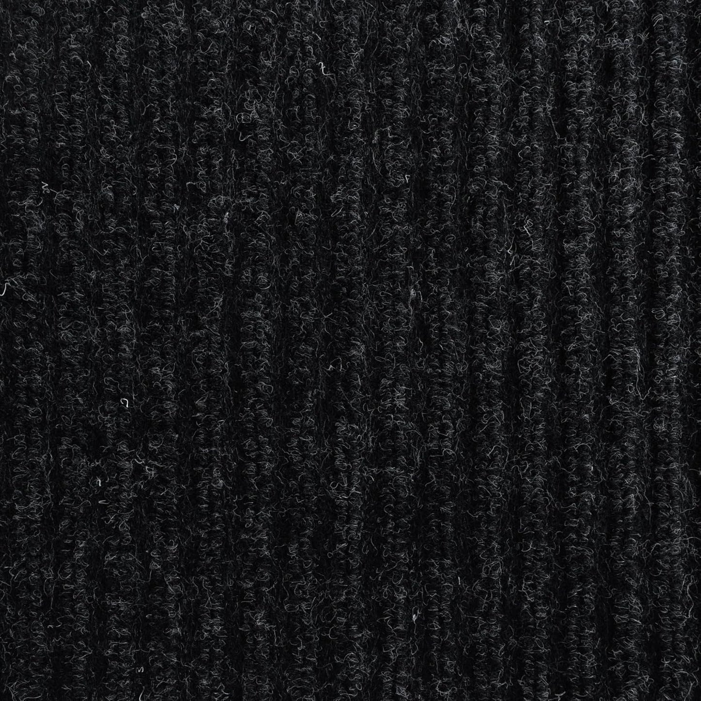 iCustomRug Spartan Weather Warrior Indoor/Outdoor Utility Ribbed Carpet Runner with Non-Slip Thermoplastic Rubber Backing, 28in X 12ft in Black